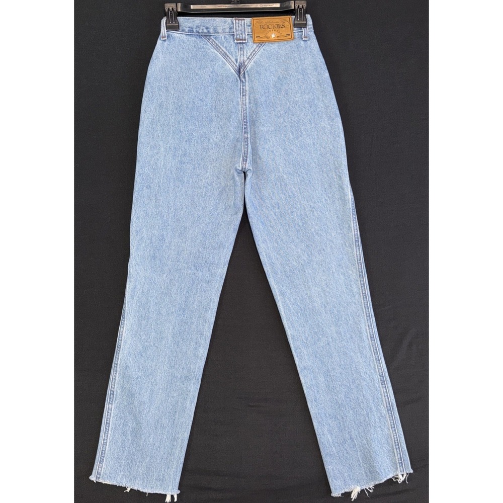 Rocky Mountain Jeans Women's Size 25/1 Blue High Rise Western VTG Bling D Ring - Picture 4 of 11